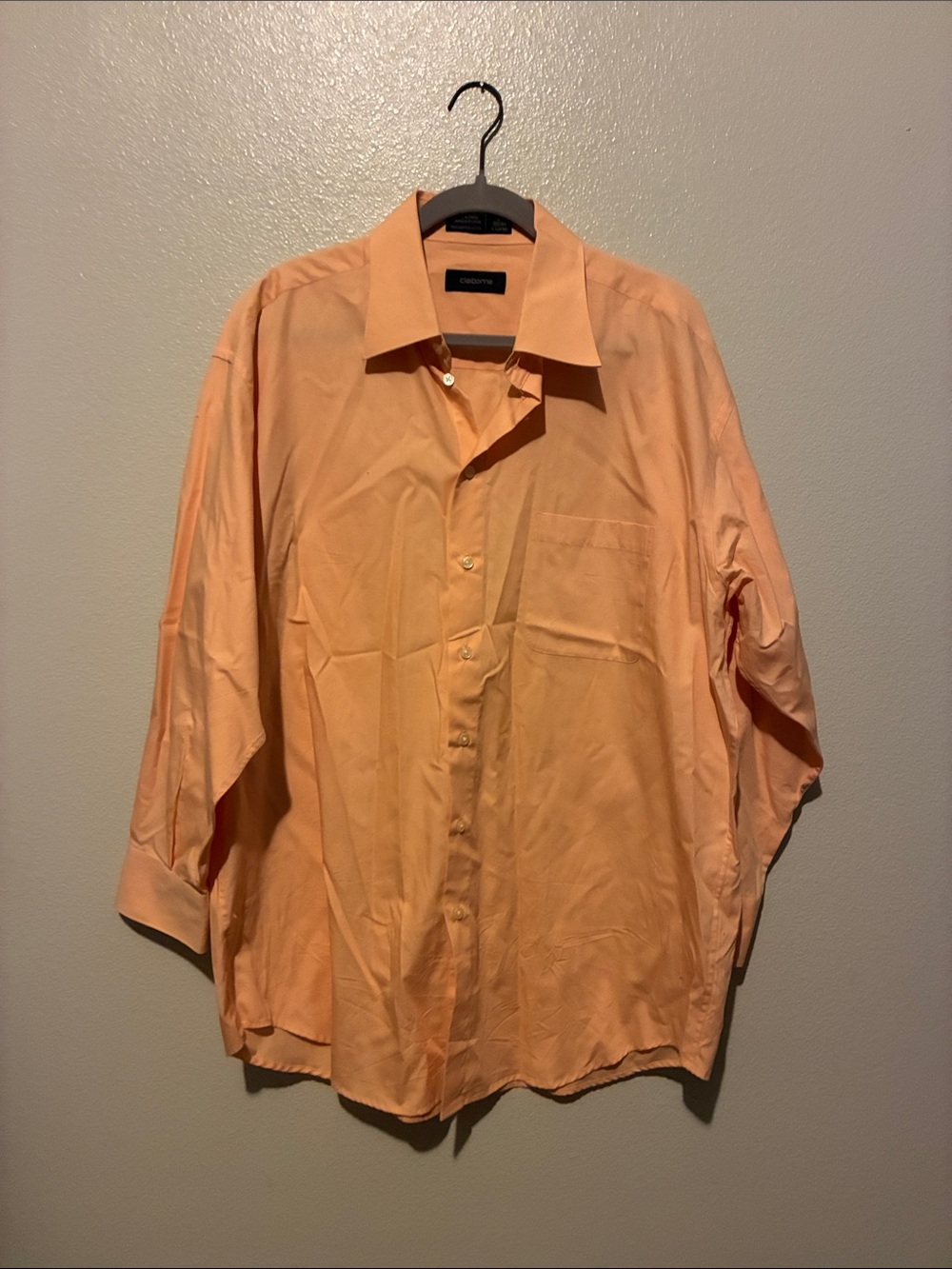 Liz Claiborne Peach Orange Long-Sleeve Dress Shirt